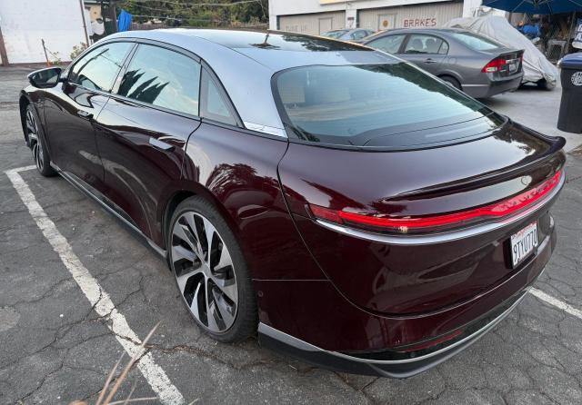 2022 Lucid Air VIN 50EA1GBA8NA005072 COPART salvage auction — DAMAGE HISTORY, Ca - Dlr/Dis/Exp Only Salvage Title (P), sold $14,000 on 2026-07-29 (photo 1)
