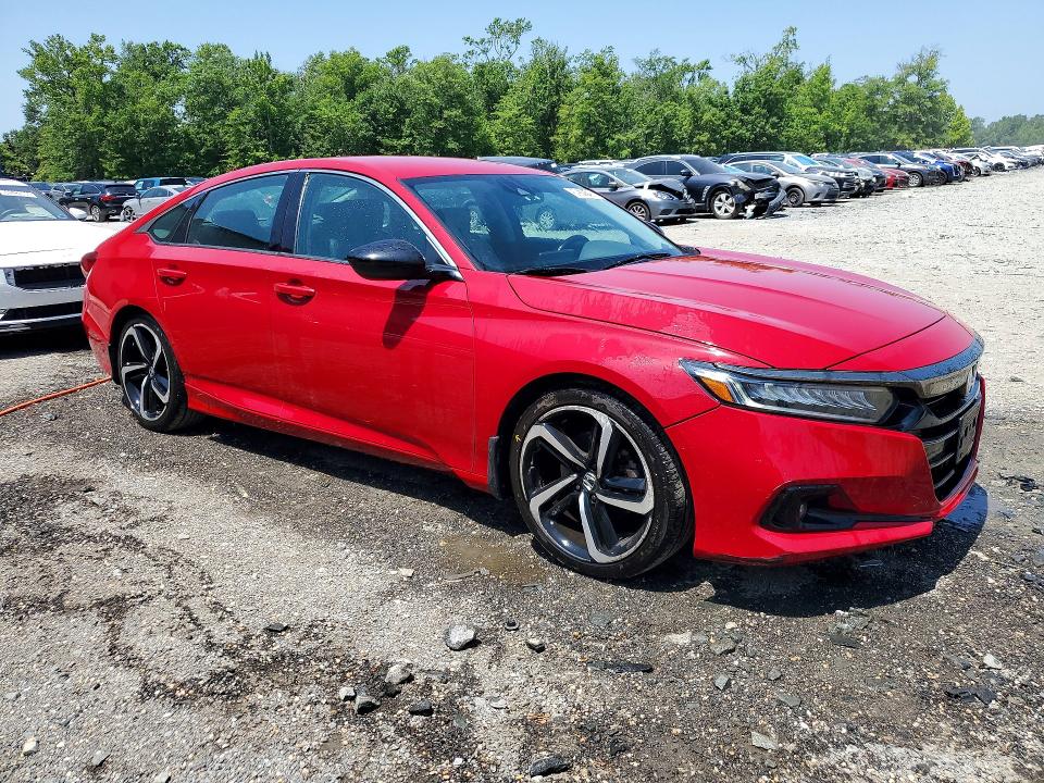 2021 Honda Accord VIN 1HGCV1F42MA121726 COPART salvage auction — MECHANICAL, FL - CERTIFICATE OF TITLE, sold $6,600 on 2026-07-20 (photo 4)