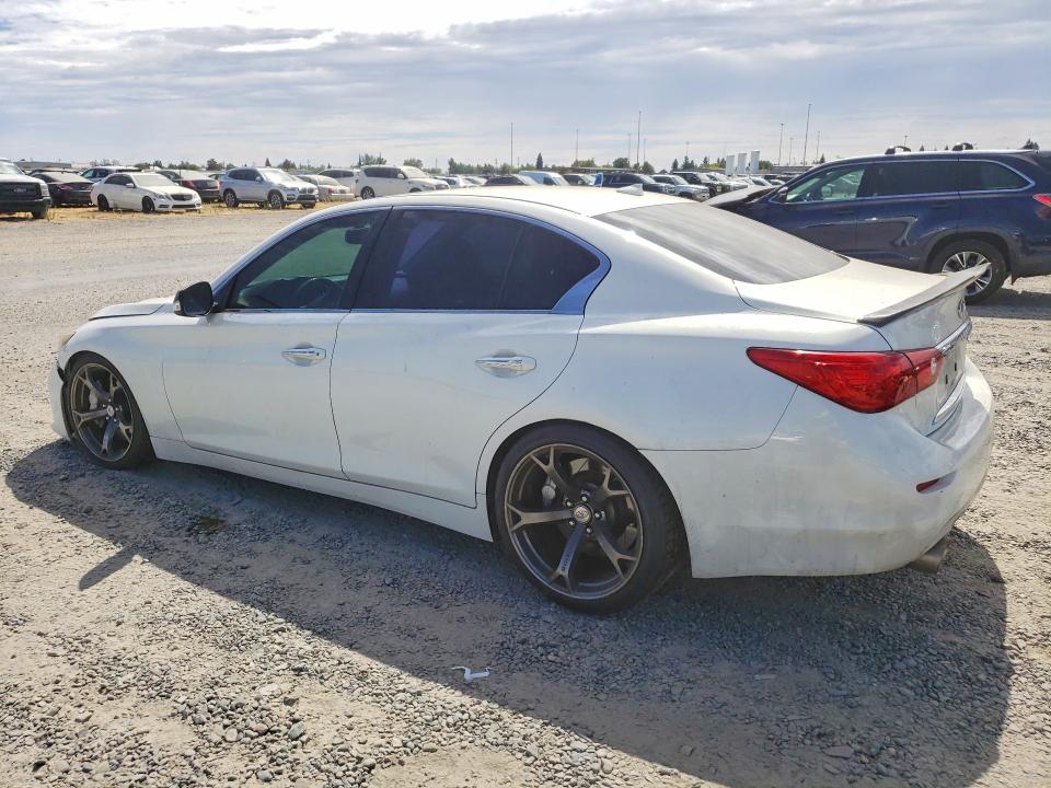 2014 Infiniti Q50 VIN JN1BV7AP4EM685816 COPART salvage auction — FRONT END, Ca - Salvage Certificate, sold $2,900 on 2026-07-28 (photo 2)