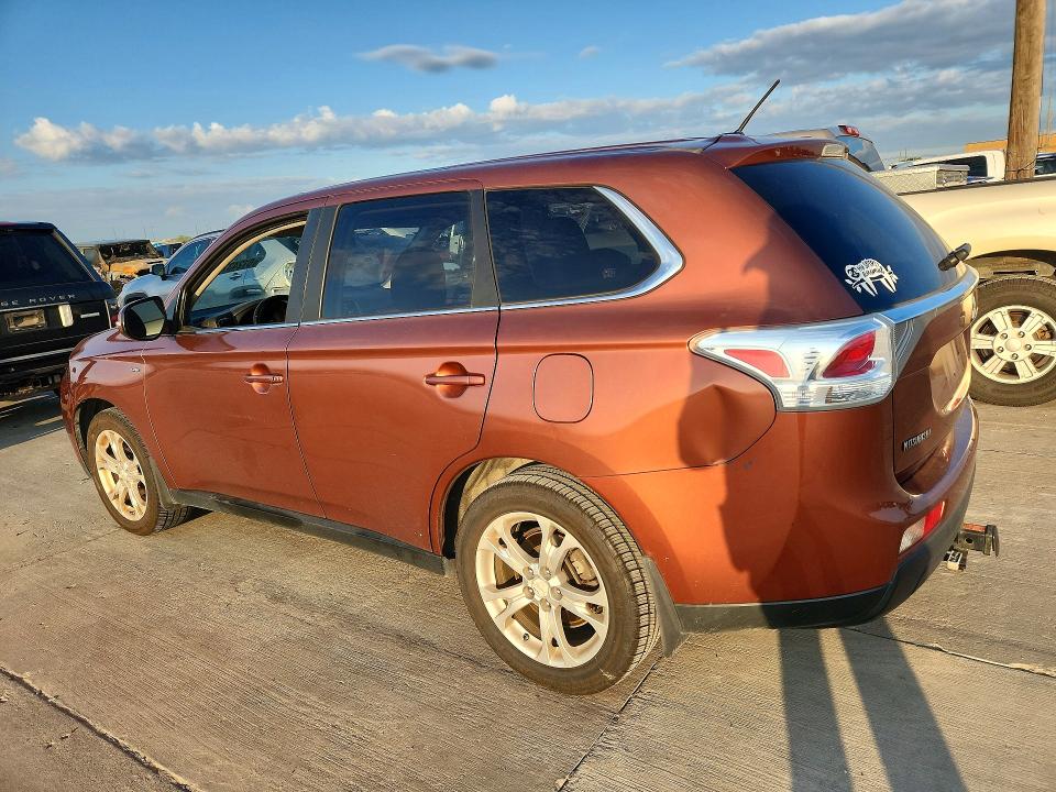 2014 Mitsubishi Outlander VIN JA4JZ4AX8EZ018787 COPART salvage auction — HAIL, Tx - Certificate Of Title, sold $700 on 2026-07-27 (photo 2)