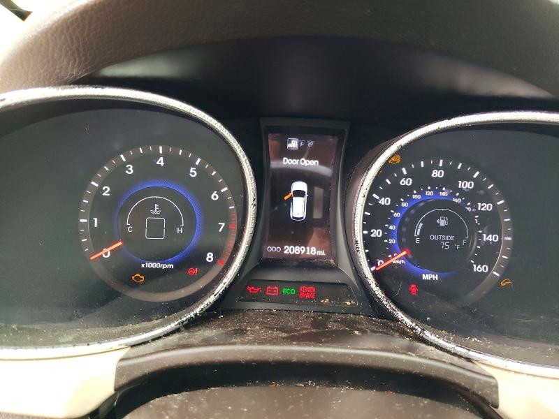 2013 Hyundai VIN 5XYZW3LA1DG061336 COPART salvage auction — FRONT END, VA - CERTIFICATE OF TITLE, sold $1,550 on 2026-07-24 (photo 9)
