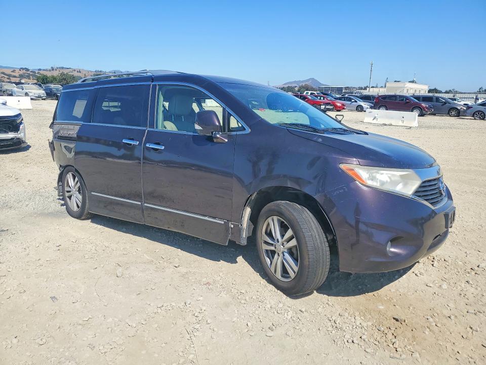 2011 Nissan Quest VIN JN8AE2KP7B9002200 COPART salvage auction — REAR END, Ca - Salvage Certificate, sold $60 on 2026-07-28 (photo 4)