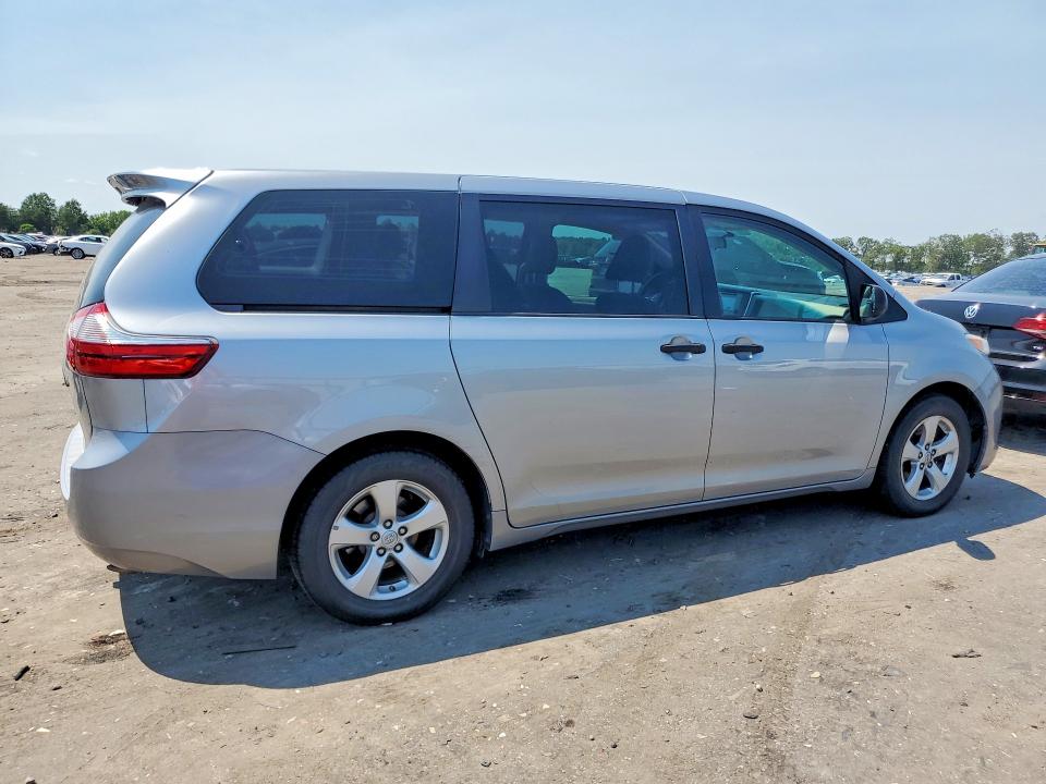 2017 Toyota Sienna VIN 5TDZZ3DC4HS875268 COPART salvage auction — WATER/FLOOD, VA - CERT OF TITLE-FLOOD, sold $3,550 on 2026-07-29 (photo 3)