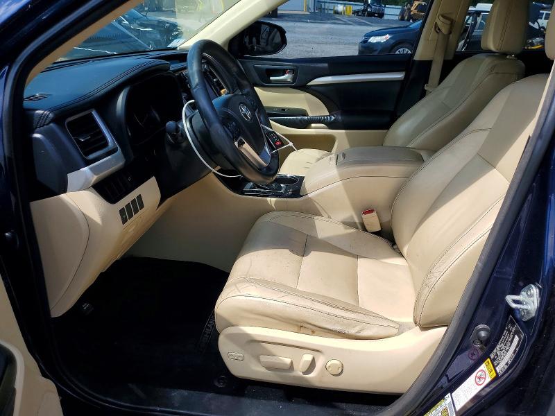 2014 Toyota Highlander VIN 5TDJKRFH5ES065334 COPART salvage auction — FRONT END, Ma - Cert Of Title-Reconstrctd Coll, sold $6,400 on 2026-07-16 (photo 7)