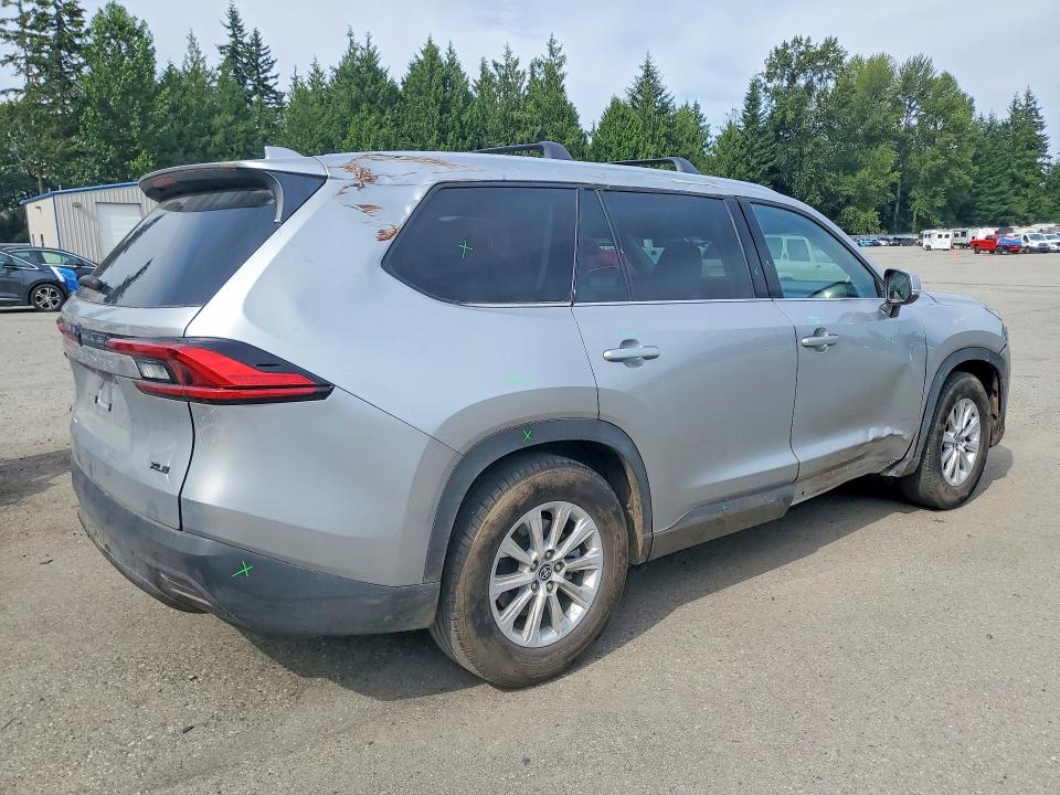 2024 Toyota Highlander VIN 5TDAAAB53RS055617 COPART salvage auction — ROOF, Wa - Bill Of Sale, sold $2,100 on 2026-07-27 (photo 3)