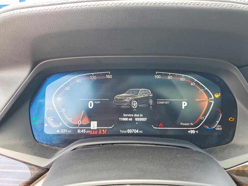 2021 BMW X5 VIN 5UXCR4C08M9G22015 COPART salvage auction — FRONT END, TX - SALVAGE VEHICLE TITLE, sold $17,000 on 2026-07-31 (photo 9)