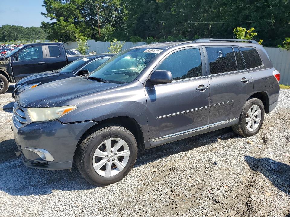 2012 Toyota Highlander VIN 5TDZK3EH3CS077531 COPART salvage auction — FRONT END, Ga - Certificate Of Title (P), sold $4,700 on 2026-07-28 (photo 1)