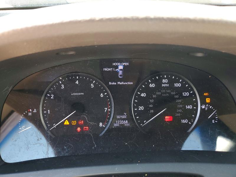 2013 Lexus Ls VIN JTHBL5EF1D5118754 COPART salvage auction — FRONT END, Va - Cert Of Title - Salvage, sold $550 on 2026-07-31 (photo 9)