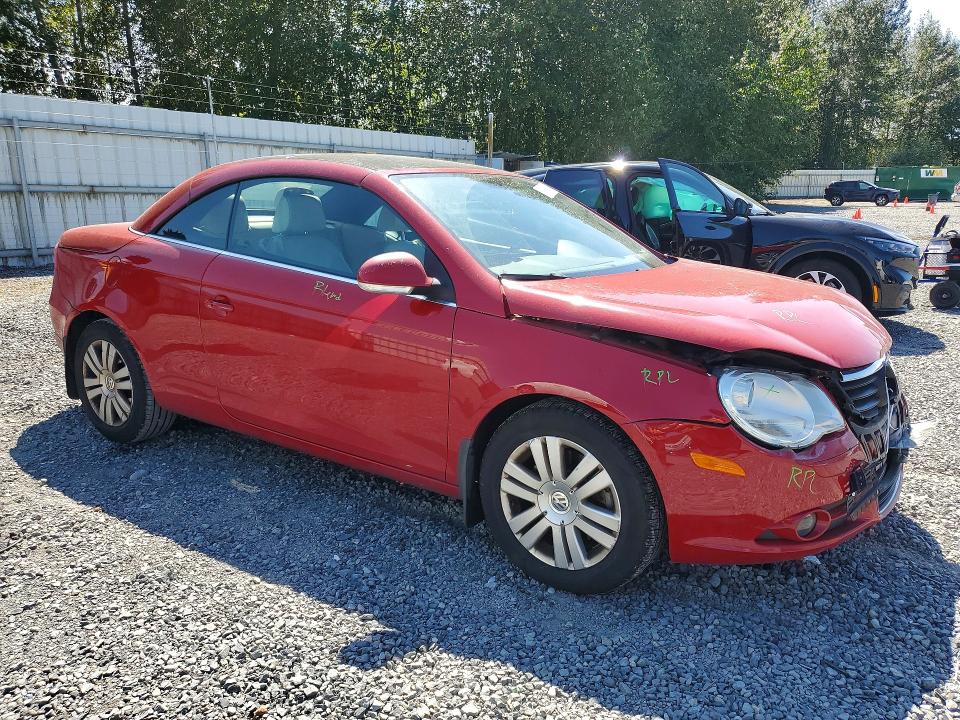 2007 Volkswagen Eos VIN WVWBA71F47V048616 COPART salvage auction — FRONT END, WA - BILL OF SALE, sold $300 on 2026-07-27 (photo 4)