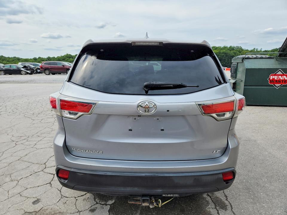 2014 Toyota Highlander VIN 5TDZKRFH9ES023218 COPART salvage auction — SIDE, Fl - Certificate Of Title, sold $625 on 2026-07-30 (photo 6)
