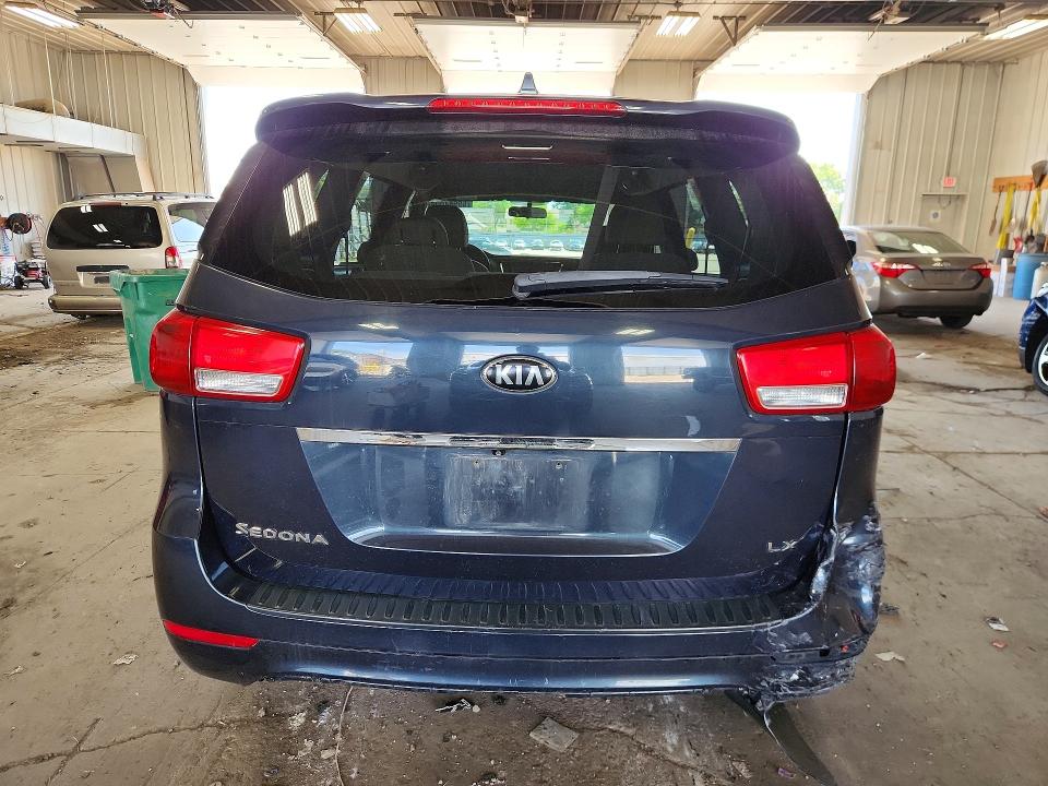 2016 Kia SEDONA VIN KNDMB5C19G6207295 COPART salvage auction — REAR END, Wi - Junked Vehicle Bill Of Sale, sold $2,350 on 2026-07-13 (photo 6)
