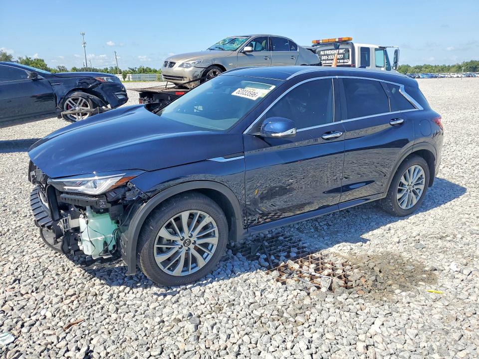 2025 Infiniti Qx50 VIN 3PCAJ5BB2SF107973 COPART salvage auction — FRONT END, Fl - Cert Of Title Slvg Rebuildable, sold $20 on 2026-07-31 (photo 1)