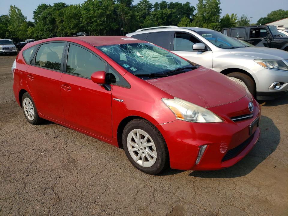 2012 Toyota Prius v VIN JTDZN3EU1C3075766 COPART salvage auction — ROLLOVER, Ct - Cert Of Title-Salvage, sold $1,300 on 2026-07-17 (photo 4)