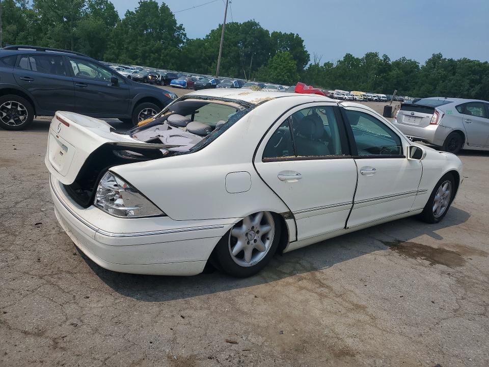 2003 Mercedes-benz C class VIN WDBRF61JX3F387849 COPART salvage auction — REAR END, NY - MV-907A SALVAGE CERTIFICATE, sold $325 on 2026-07-28 (photo 3)