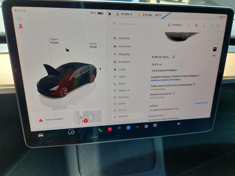 2023 Tesla Model 3 VIN 5YJ3E1EA7PF698947 COPART salvage auction — NORMAL WEAR, Ca - Salvage Certificate (P), sold $13,700 on 2026-07-24 (photo 9)