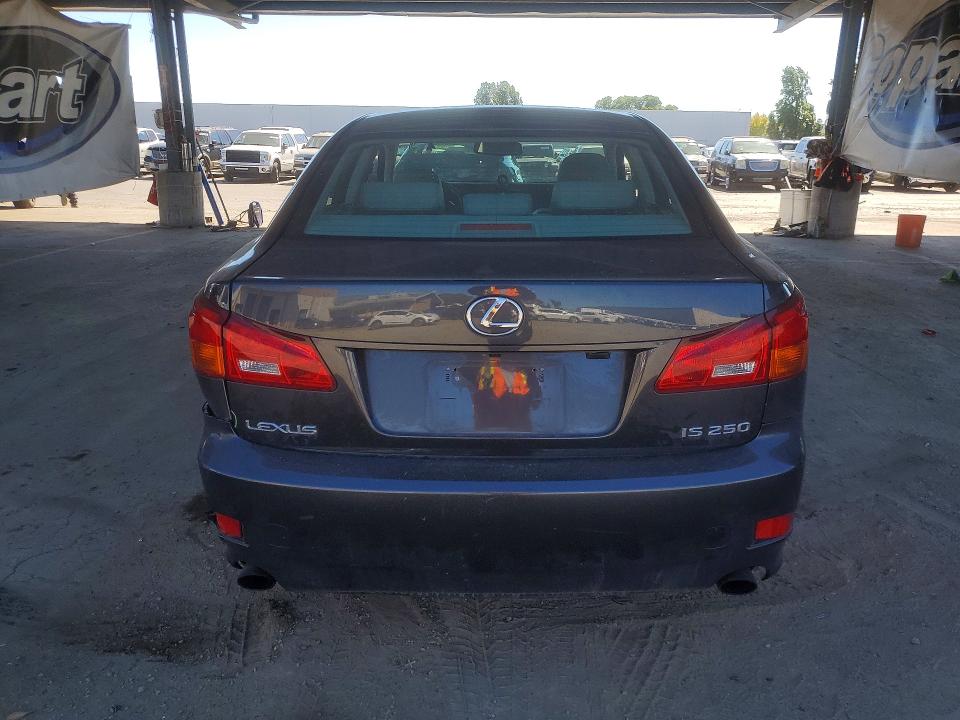 2006 Lexus Is VIN JTHBK262865017582 COPART salvage auction — REAR END, Ca - Salvage Certificate, sold $2,400 on 2026-07-30 (photo 6)