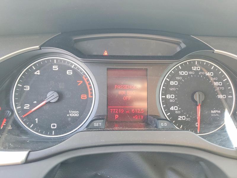 2009 Audi A4 VIN WAUGF78K49A209287 COPART salvage auction — FRONT END, NY - MV-907A SALVAGE CERTIFICATE, sold $450 on 2026-07-16 (photo 9)