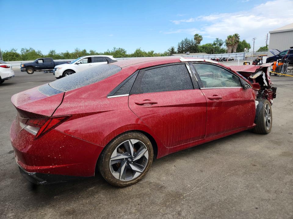 2021 Hyundai Elantra VIN KMHLN4AG8MU109883 COPART salvage auction — FRONT END, Ca - Dis/Dlr/Exp Only Lien Papers, sold $750 on 2026-07-30 (photo 3)