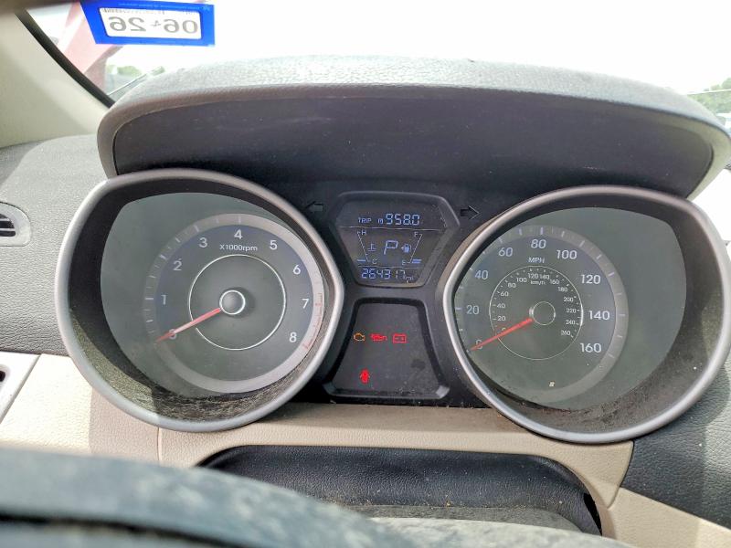2014 Hyundai Elantra VIN KMHDH4AE4EU186021 COPART salvage auction — MECHANICAL, Tx - Certificate Of Title, sold $400 on 2026-07-17 (photo 9)