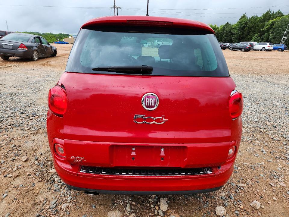 2014 Fiat 500l VIN ZFBCFABHXEZ012652 COPART salvage auction — REAR END, Nc - Salvage Certificate Of Title, sold $550 on 2026-08-17 (photo 6)
