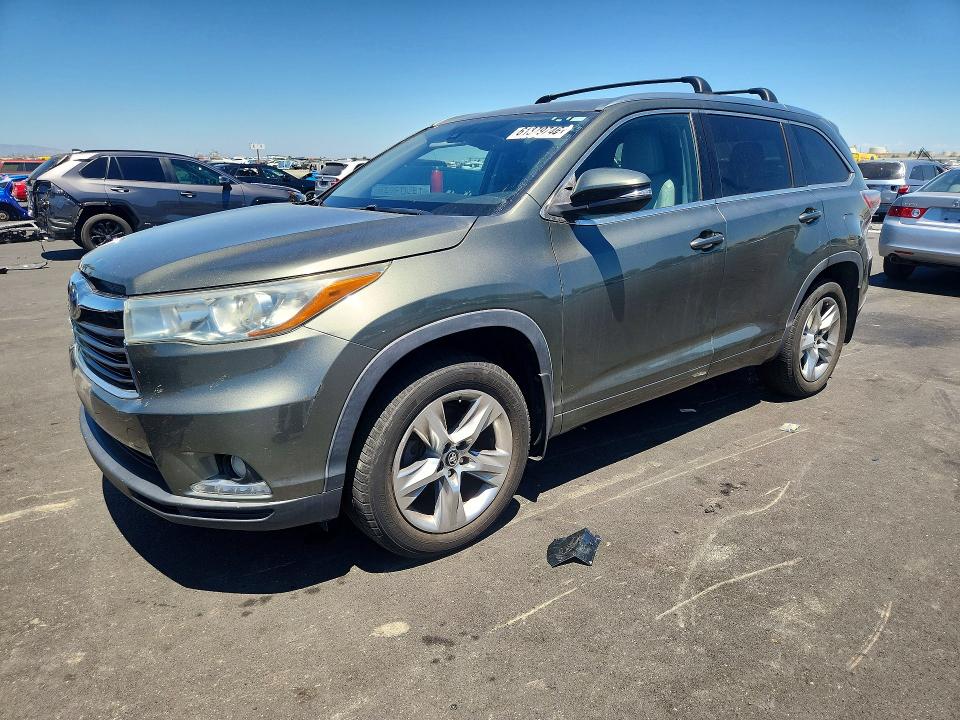 2016 Toyota Highlander VIN 5TDDKRFHXGS308779 COPART salvage auction — UNDERCARRIAGE, CA - SALVAGE CERTIFICATE, sold $6,400 on 2026-07-22 (photo 1)