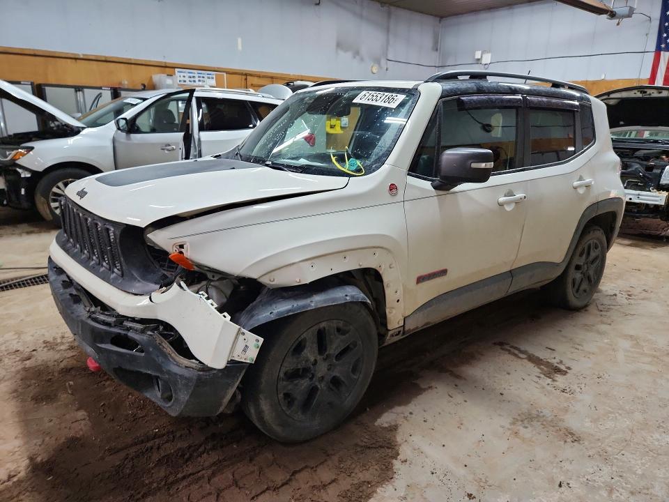 2018 Jeep Renegade VIN ZACCJBCB3JPH94121 COPART salvage auction — FRONT END, Mi - Certificate Of Title, sold $2,350 on 2026-08-12 (photo 1)