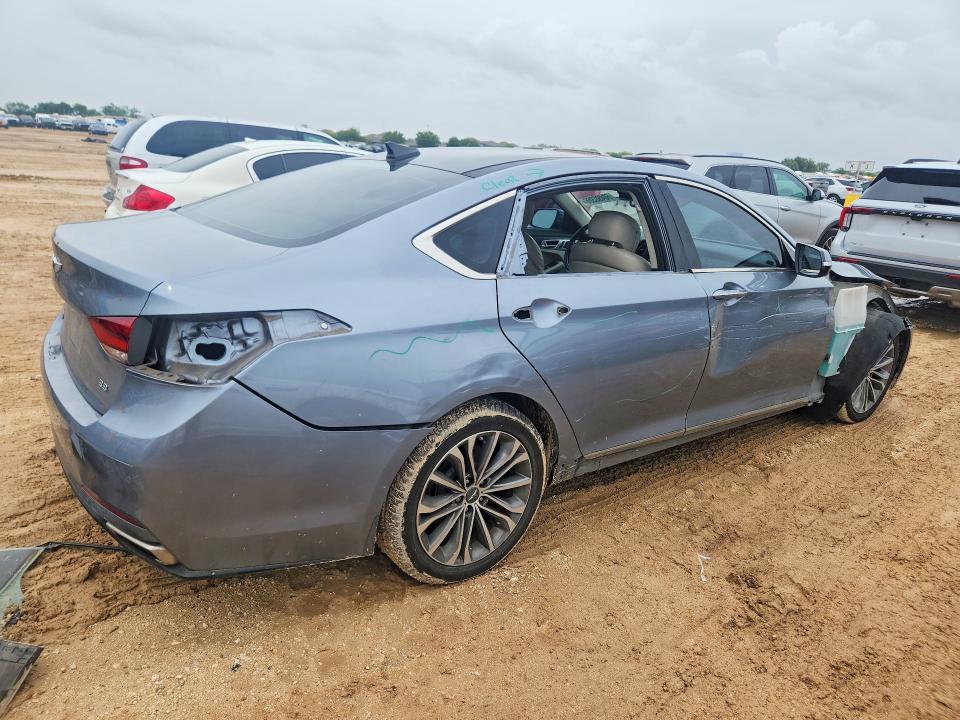 2017 Genesis G80 VIN KMHGN4JE2HU187954 COPART salvage auction — FRONT END, Tx - Salvage Vehicle Title, sold $1,300 on 2026-07-23 (photo 3)