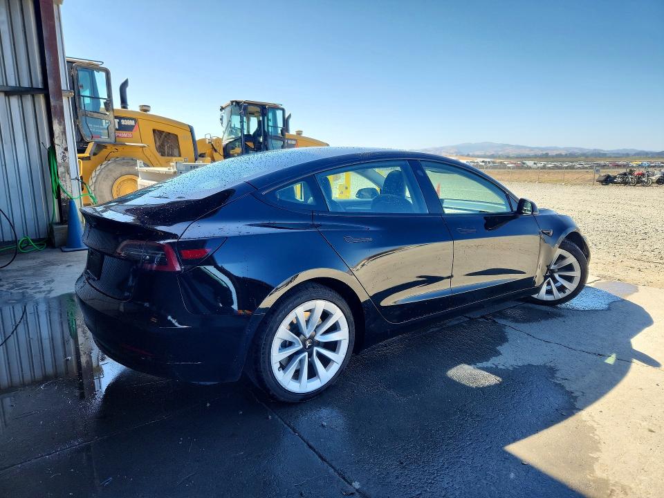 2022 Tesla Model 3 VIN 5YJ3E1EA9NF304538 COPART salvage auction — FRONT END, CA - SALVAGE CERTIFICATE, sold $6,000 on 2026-07-23 (photo 3)