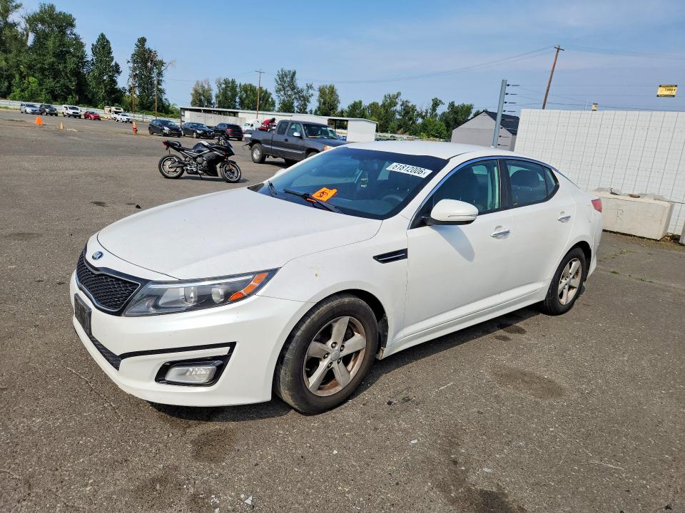 2015 Kia Optima VIN KNAGM4A71F5633928 COPART salvage auction — MECHANICAL, Or - Certificate Of Title, sold $550 on 2026-07-27 (photo 1)