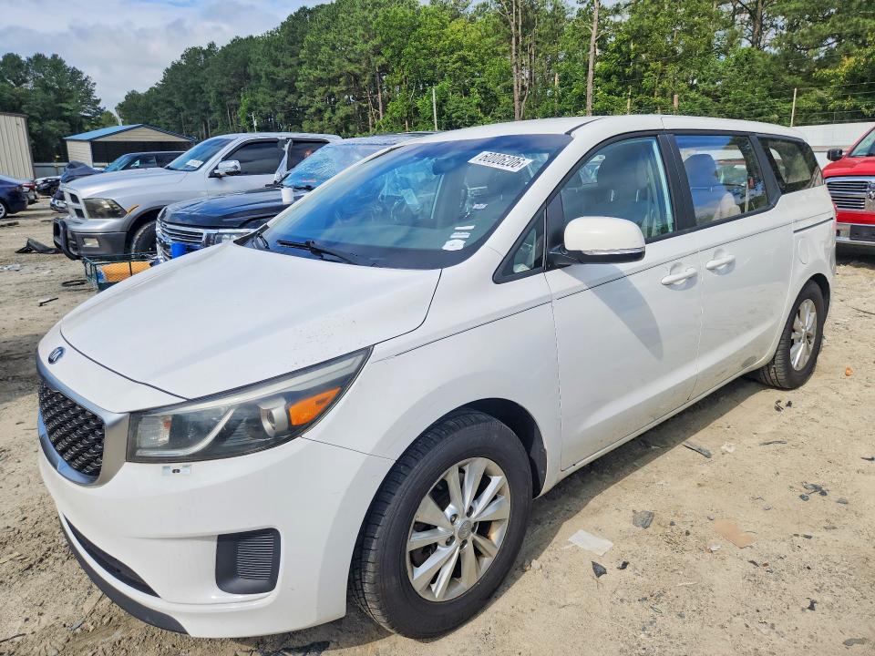 2016 Kia SEDONA VIN KNDMA5C18G6149733 COPART salvage auction — REAR END, Salvage Title, sold $1,100 on 2026-07-28 (photo 1)