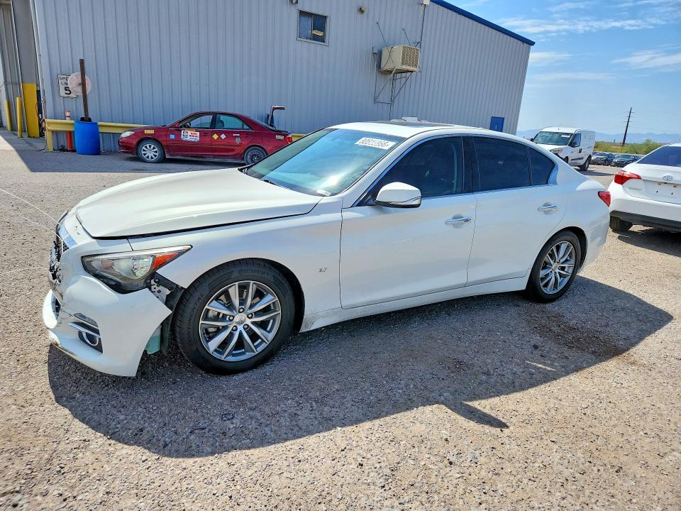 2015 Infiniti Q50 VIN JN1BV7AP5FM331496 COPART salvage auction — FRONT END, Az - Cert Of Title - Salvage, sold $3,200 on 2026-07-31 (photo 1)