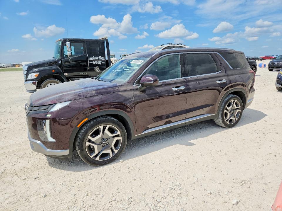2024 Hyundai Palisade VIN KM8R54GE1RU688917 COPART salvage auction — HAIL, TX - CERT OF TITLE-REBUILT SALVAGE (P), sold $18,300 on 2026-07-23 (photo 1)