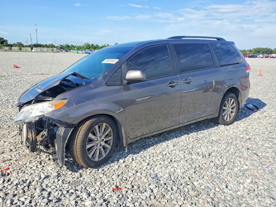 2011 Toyota Sienna VIN 5TDDK3DC5BS016843 COPART salvage auction — FRONT END, Fl - Cert Of Ttl-Rebuilt&Slvg Rbld, sold $1,600 on 2026-07-31 (photo 1)
