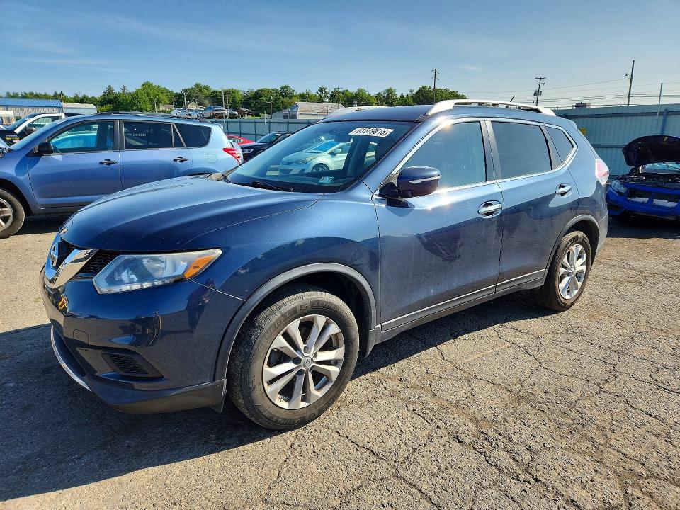 2015 Nissan Rogue VIN KNMAT2MV7FP535257 COPART salvage auction — MINOR DENT/SCRATCHES, PA - CERT OF TITLE, sold $175 on 2026-07-24 (photo 1)