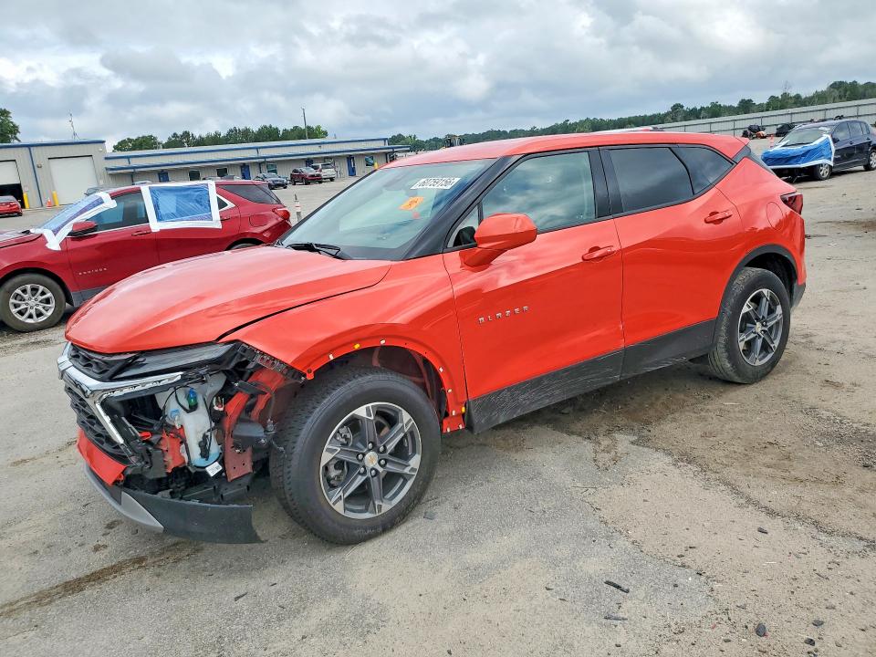 2025 Chevrolet Blazer VIN 3GNKBCR40SS188564 COPART salvage auction — FRONT END, Mt - Certificate Of Title, sold $7,300 on 2026-07-27 (photo 1)