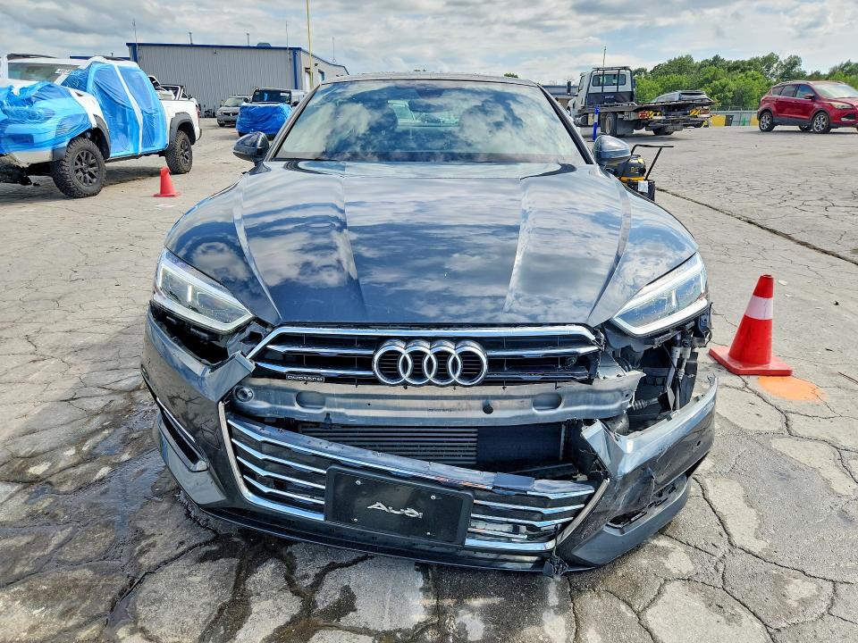 2018 Audi A5 VIN WAUPNAF52JA002219 COPART salvage auction — FRONT END, Tn - Salvage Certificate, sold $9,300 on 2026-08-24 (photo 5)
