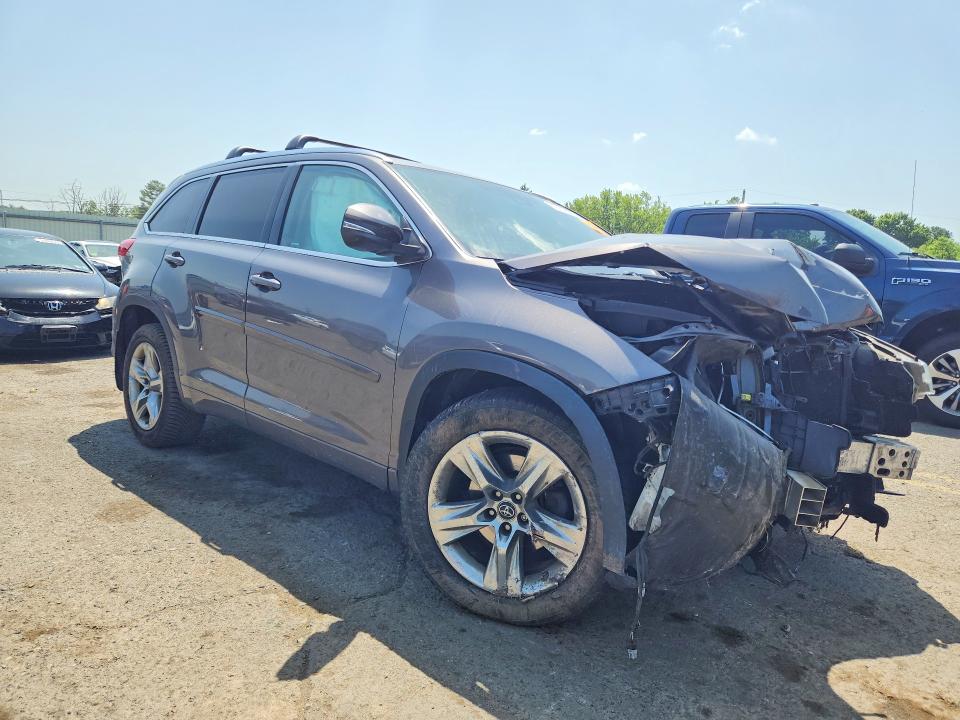 2018 Toyota Highlander VIN 5TDDZRFH0JS491645 COPART salvage auction — FRONT END, Pa - Certificate Of Salvage, sold $4,950 on 2026-07-17 (photo 4)