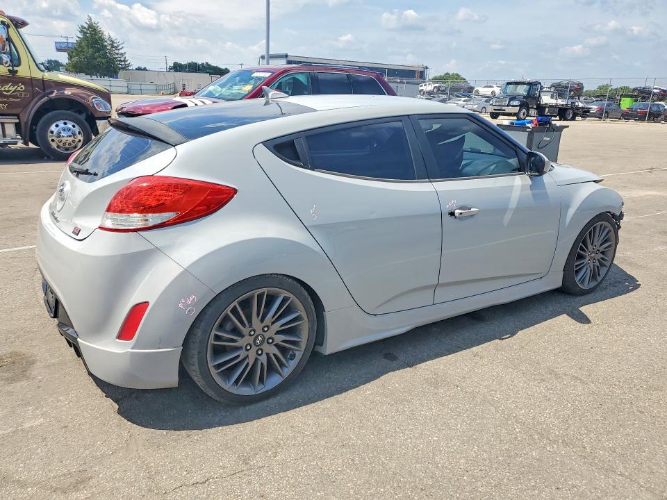 2013 Hyundai Veloster VIN KMHTC6AD2DU128887 COPART salvage auction — FRONT END, Oh - Cert Of Title-Salvage, sold $450 on 2026-07-17 (photo 3)