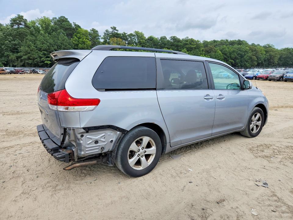 2014 Toyota Sienna VIN 5TDKK3DC0ES407393 COPART salvage auction — REAR END, MD - CERT OF SALVAGE > 75% DAMAGE (P), sold $1,000 on 2026-07-28 (photo 3)