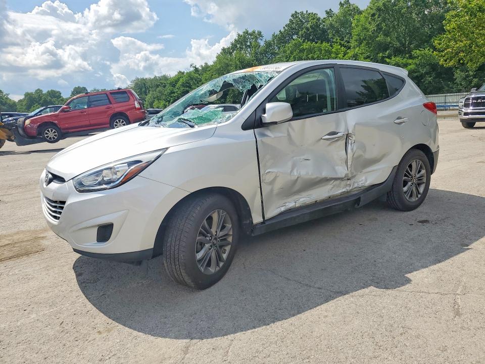 2014 Hyundai Tucson VIN KM8JTCAF7EU818921 COPART salvage auction — ROLLOVER, Pa - Certificate Of Salvage, sold $900 on 2026-07-23 (photo 1)