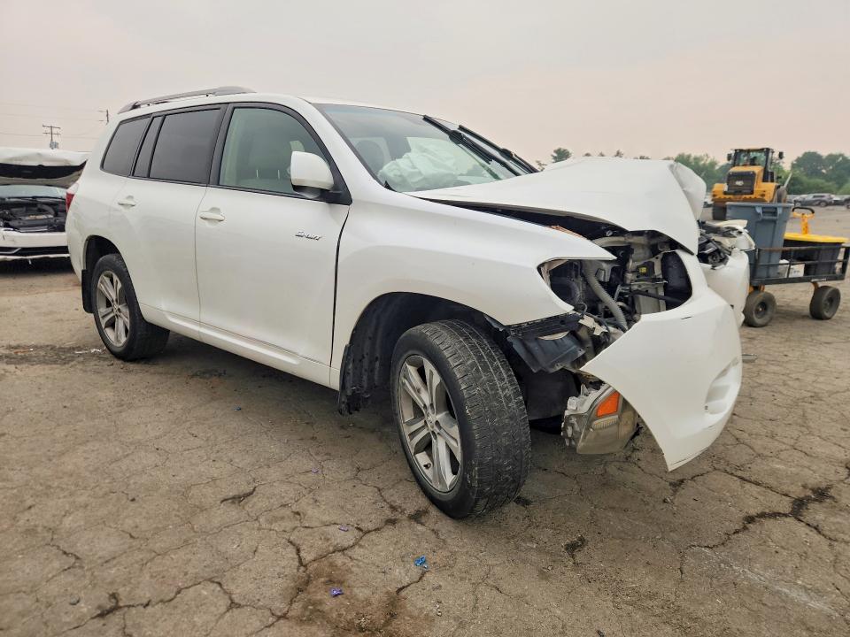 2008 Toyota Highlander VIN JTEES43A682037934 COPART salvage auction — FRONT END, Pa - Cert Of Title, sold $1,200 on 2026-07-24 (photo 4)