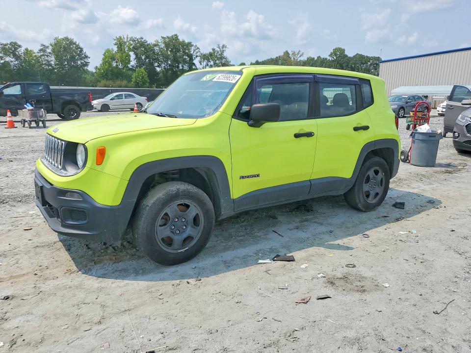 2018 Jeep Renegade VIN ZACCJBAH2JPG97841 COPART salvage auction — MINOR DENT/SCRATCHES, Nc - Certificate Of Title, sold $2,050 on 2026-08-03 (photo 1)