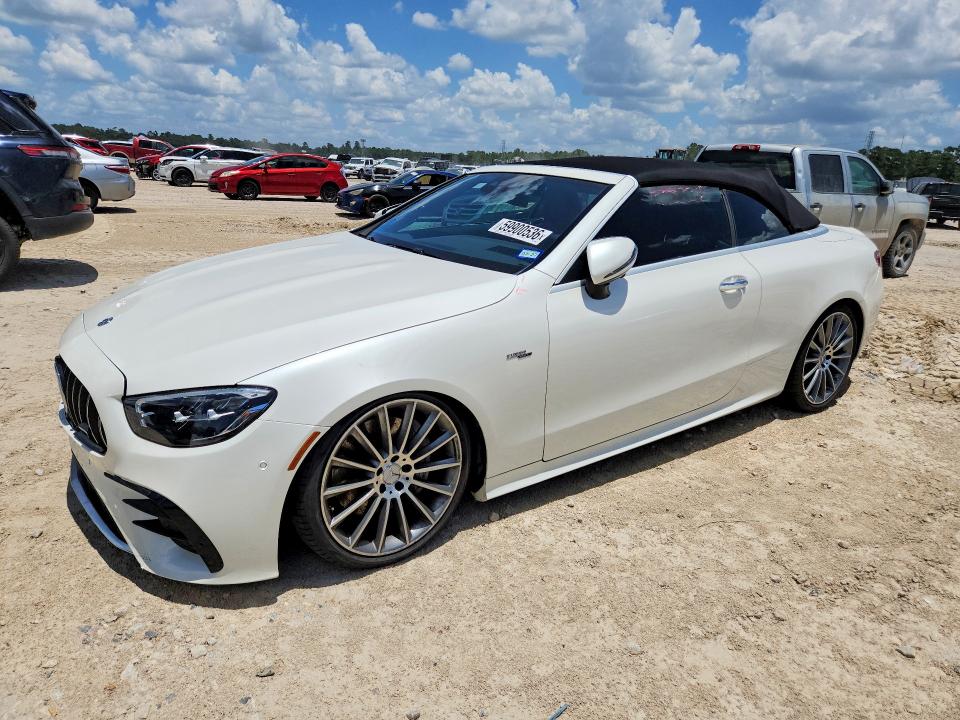 2021 Mercedes-benz E-klasse amg VIN W1K1K6BB8MF162046 COPART salvage auction — FRONT END, Tx - Salvage Vehicle Title, sold $2,100 on 2026-07-24 (photo 1)