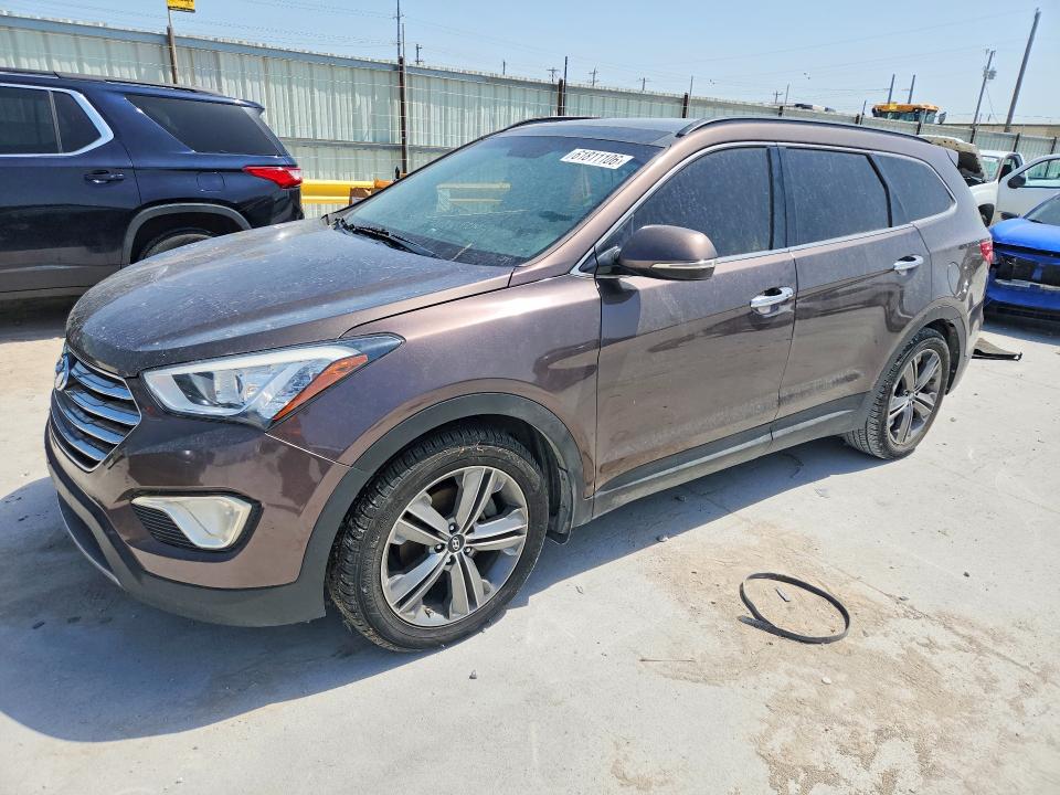 2014 Hyundai Santa fe VIN KM8SR4HF1EU056894 COPART salvage auction — SIDE, Tx - Certificate Of Title, sold $1,900 on 2026-07-25 (photo 1)