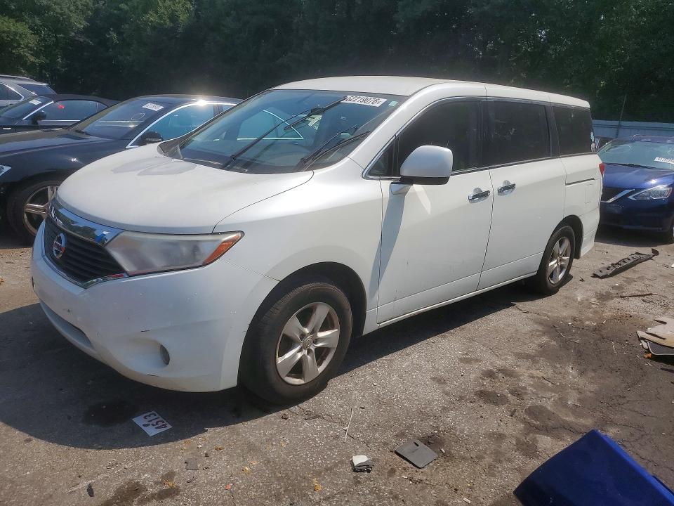2014 Nissan Quest VIN JN8AE2KP1E9100837 COPART salvage auction — FRONT END, Ga - Certificate Of Title, sold $575 on 2026-07-31 (photo 1)