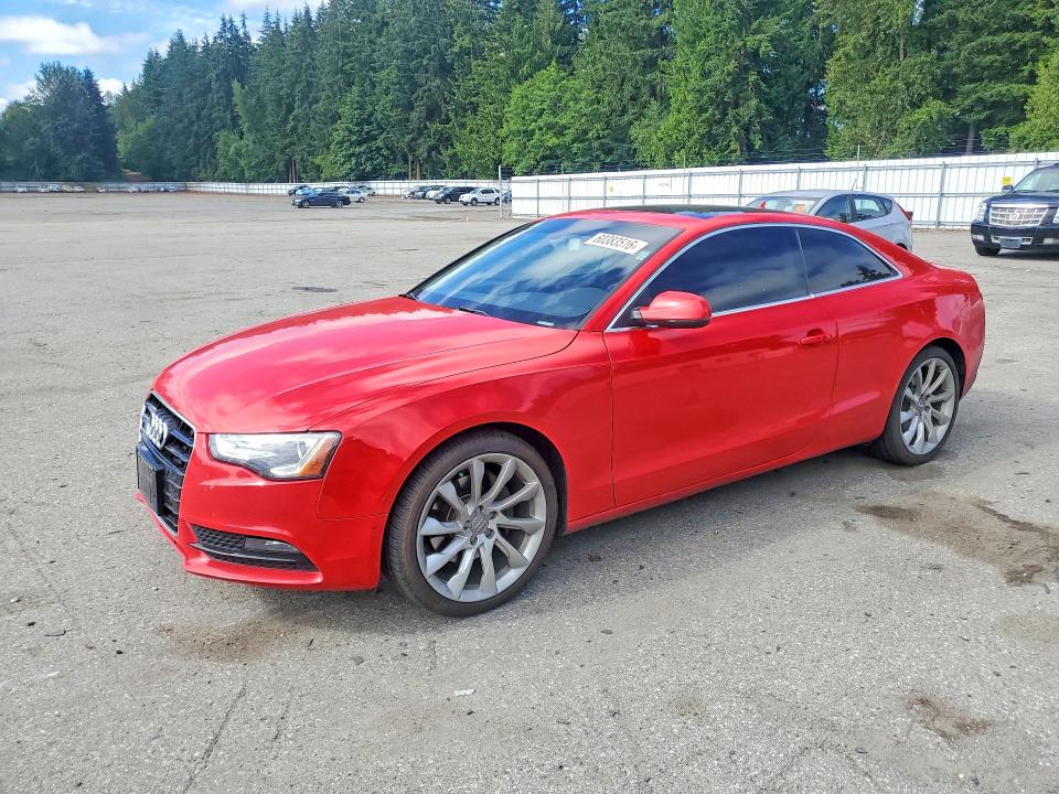 2013 Audi A5 VIN WAULFAFRXDA080282 COPART salvage auction — FRONT END, Wa - Bill Of Sale, sold $2,100 on 2026-07-20 (photo 1)