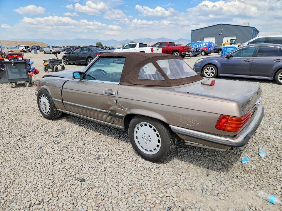 1987 Mercedes-benz Sl-klasse VIN WDBBA48D8HA070757 COPART salvage auction — FRONT END, Ut - Salvage Certificate, sold $2,200 on 2026-07-21 (photo 2)