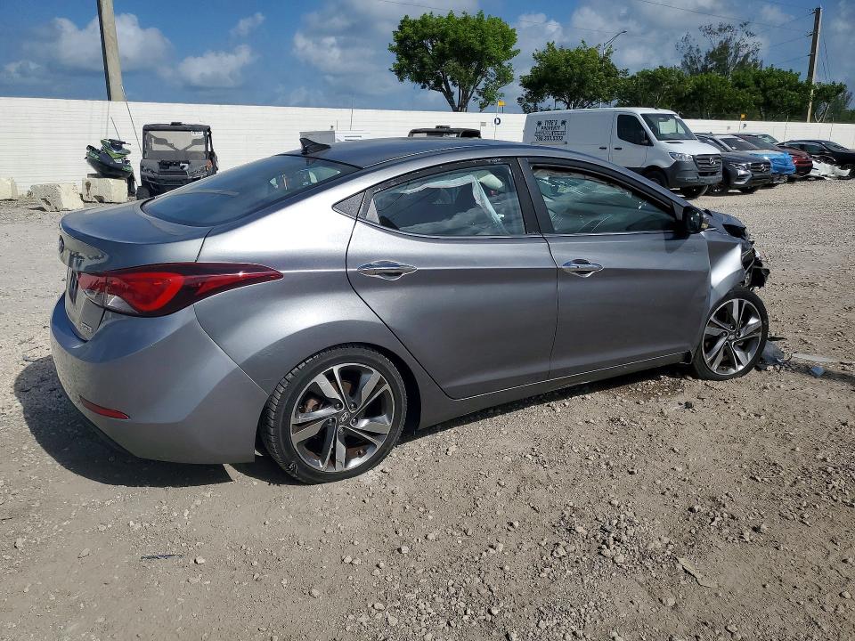 2014 Hyundai Elantra VIN KMHDH4AE6EU138942 COPART salvage auction — FRONT END, Salvage Title, sold $15 on 2026-07-22 (photo 3)