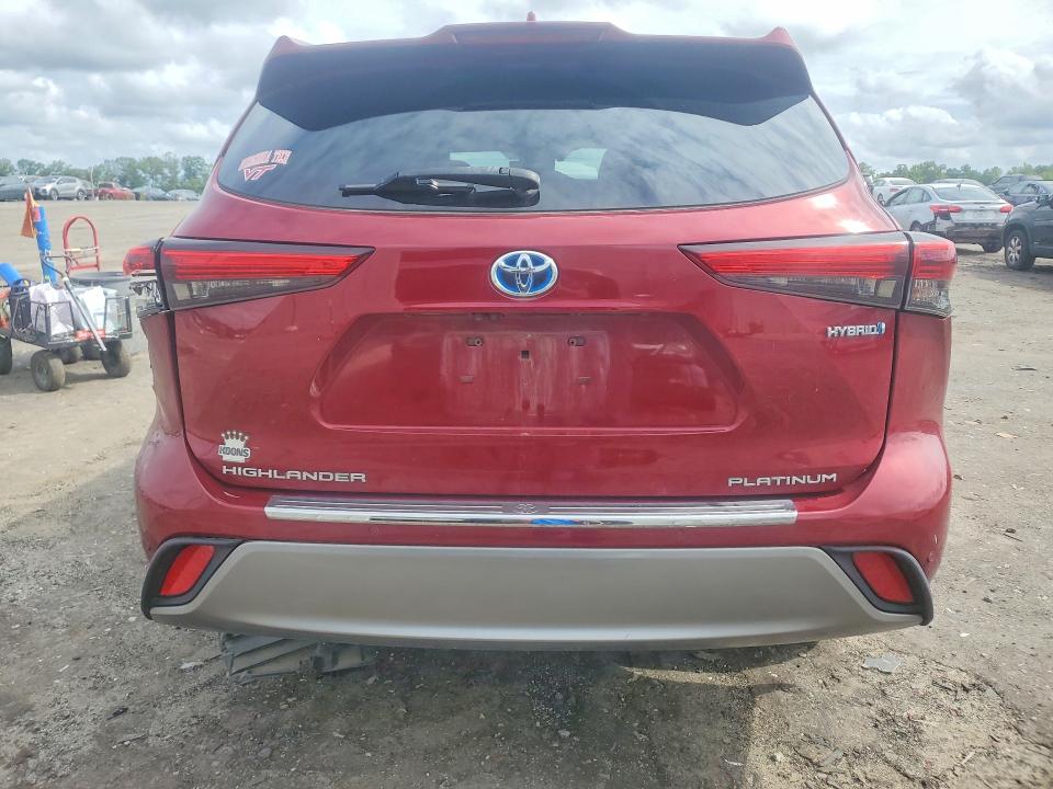 2021 Toyota Highlander VIN 5TDEBRCH8MS068328 COPART salvage auction — REAR END, Va - Cert Of Title - Salvage, sold $9,100 on 2026-07-29 (photo 6)