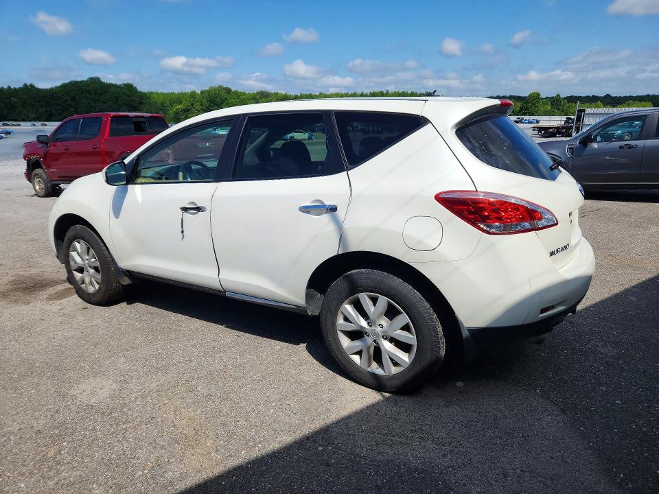 2012 Nissan Murano VIN JN8AZ1MW8CW232981 COPART salvage auction — NORMAL WEAR, Tn - Certificate Of Title (P), sold $225 on 2026-07-21 (photo 2)